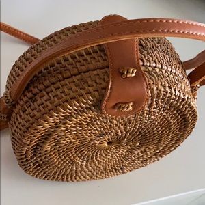 Authentic circular woven Bali purse